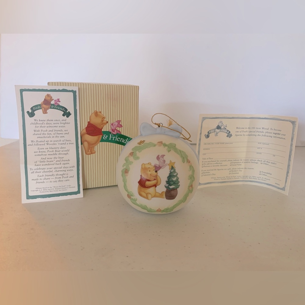 Disney Winnie the Pooh Porcelain Ornament